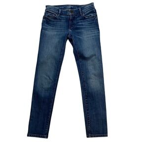 Ann Taylor LOFT Relaxed Skinny‎ Jeans Womens 24P Blue Denim Cotton Blend